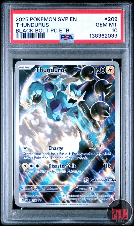 Thundurus 209 Black Bolt Pokemon Center Elite Trainer Box Pokemon PSA 10