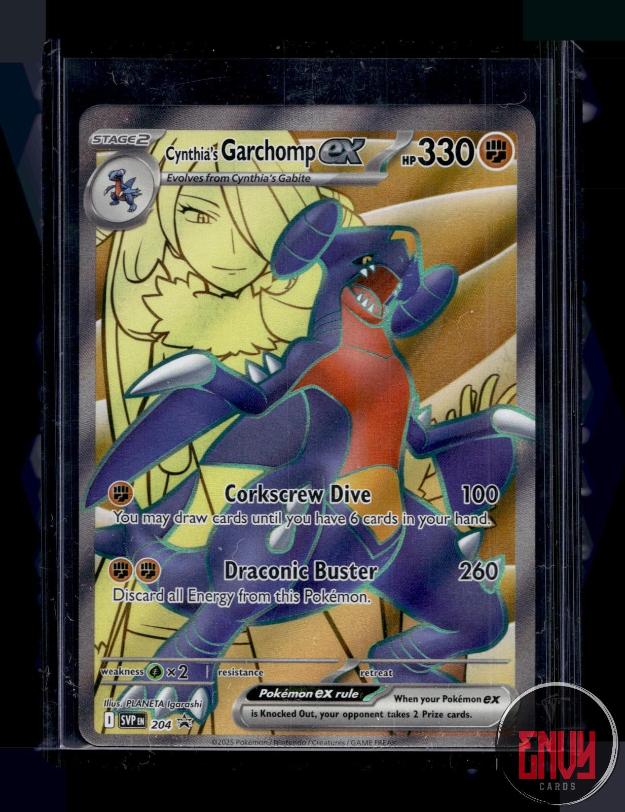 Cynthia's Garchomp ex Near Mint 204 Promo Scarlet & Violet Promo Pokemon Holo