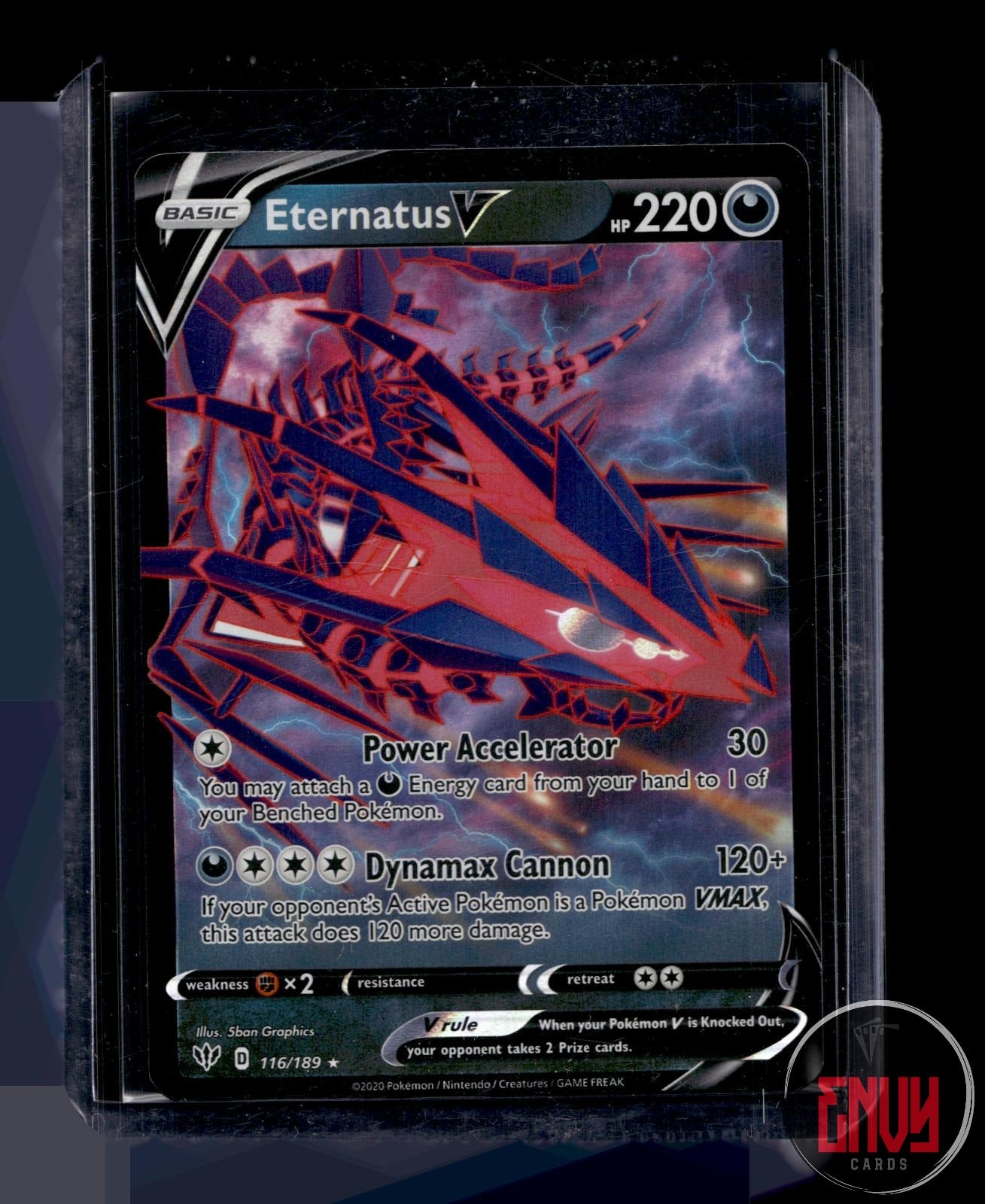Eternatus V Near Mint 116/189 V Rare Darkness Ablaze Pokemon Holo
