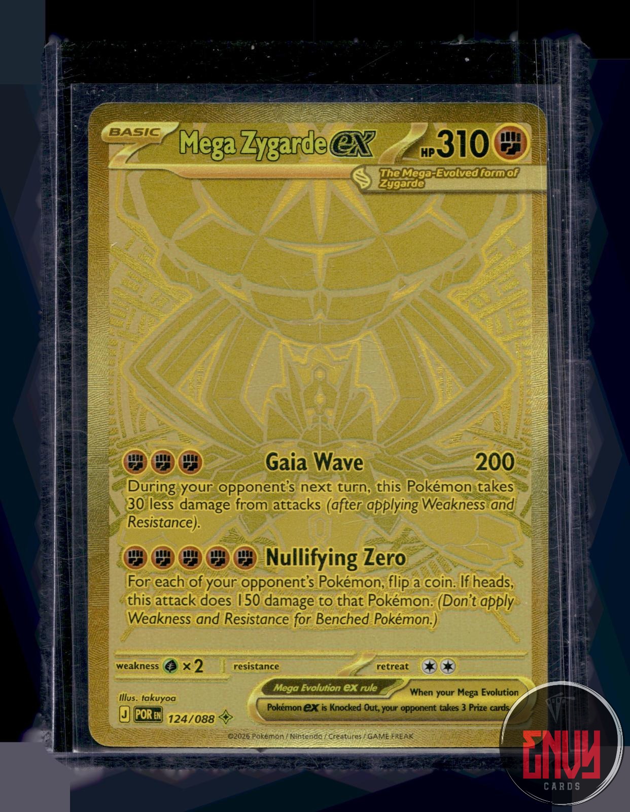 Mega Zygarde ex Near Mint 124/088 Mega Hyper Rare Perfect Order Pokemon Holo