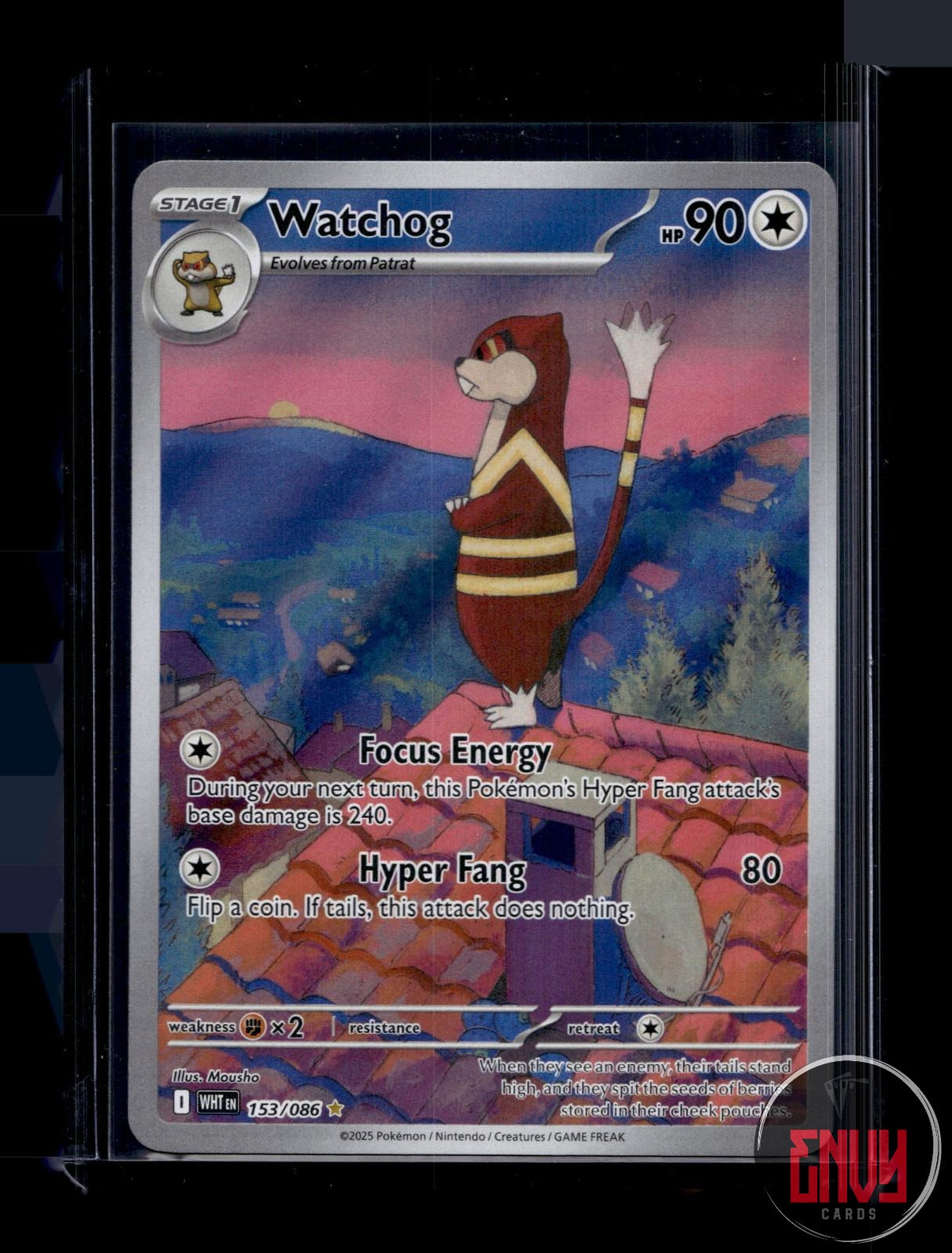 Watchog NM 153/086 IR White Flare Pokemon Holo