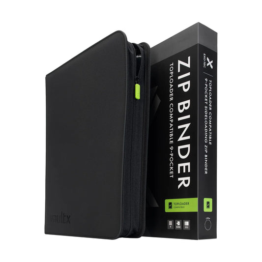 Vault-X: 9 Pocket Exo-Tec Toploader Compatible Zip Binder