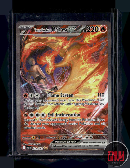 Team Rocket's Moltres ex NM 229/182 Destined Rivals Pokemon Holo