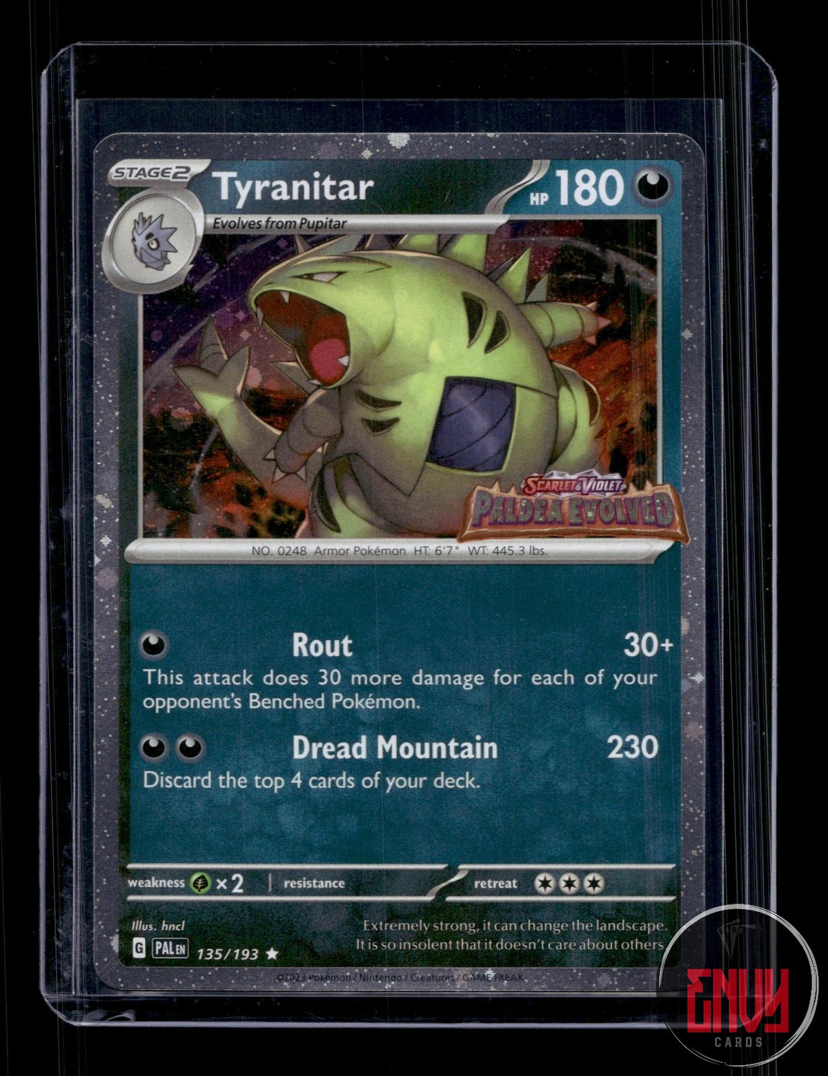 Tyranitar (Paldea Evolved Stamp) NM 135/193 MCAP Pokemon Holo