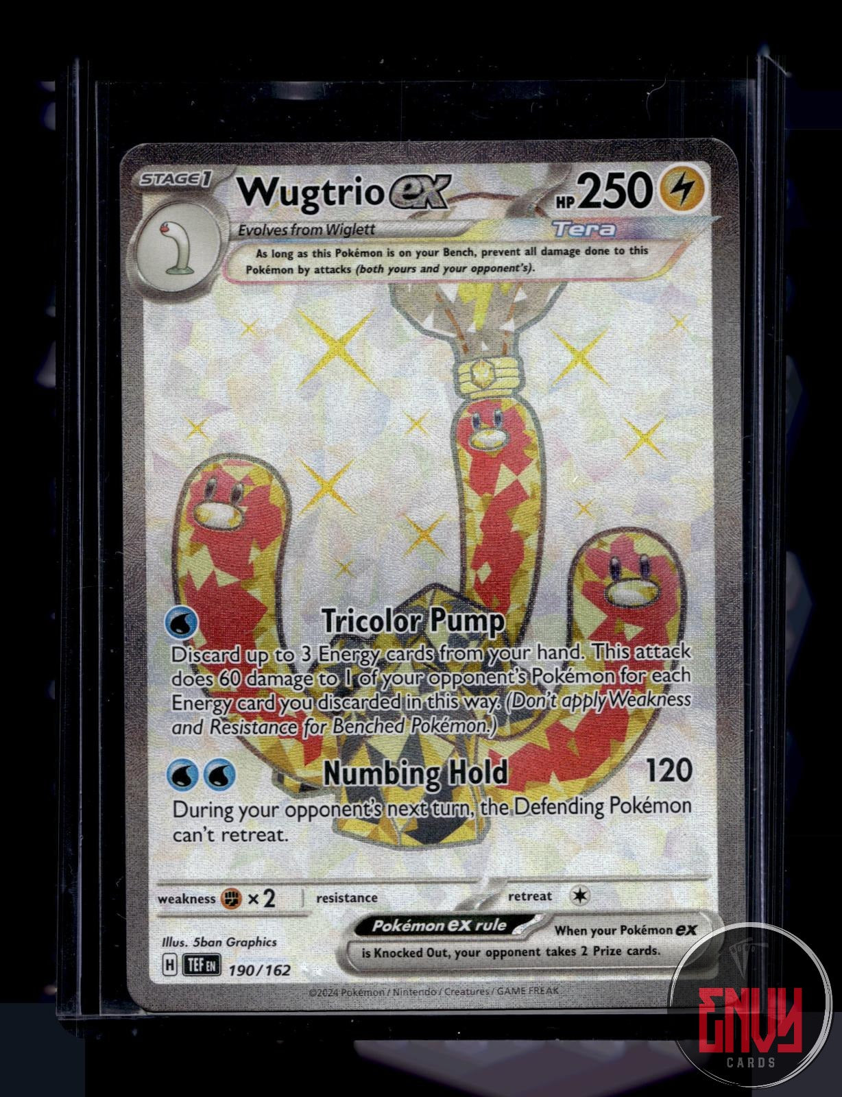 Wugtrio ex Near Mint 190/162 Ultra Rare Temporal Forces Pokemon Holo