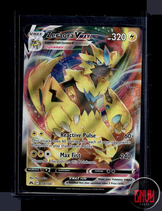 Zeraora VMAX Near Mint 054/159 VMAX Rare Crown Zenith Pokemon