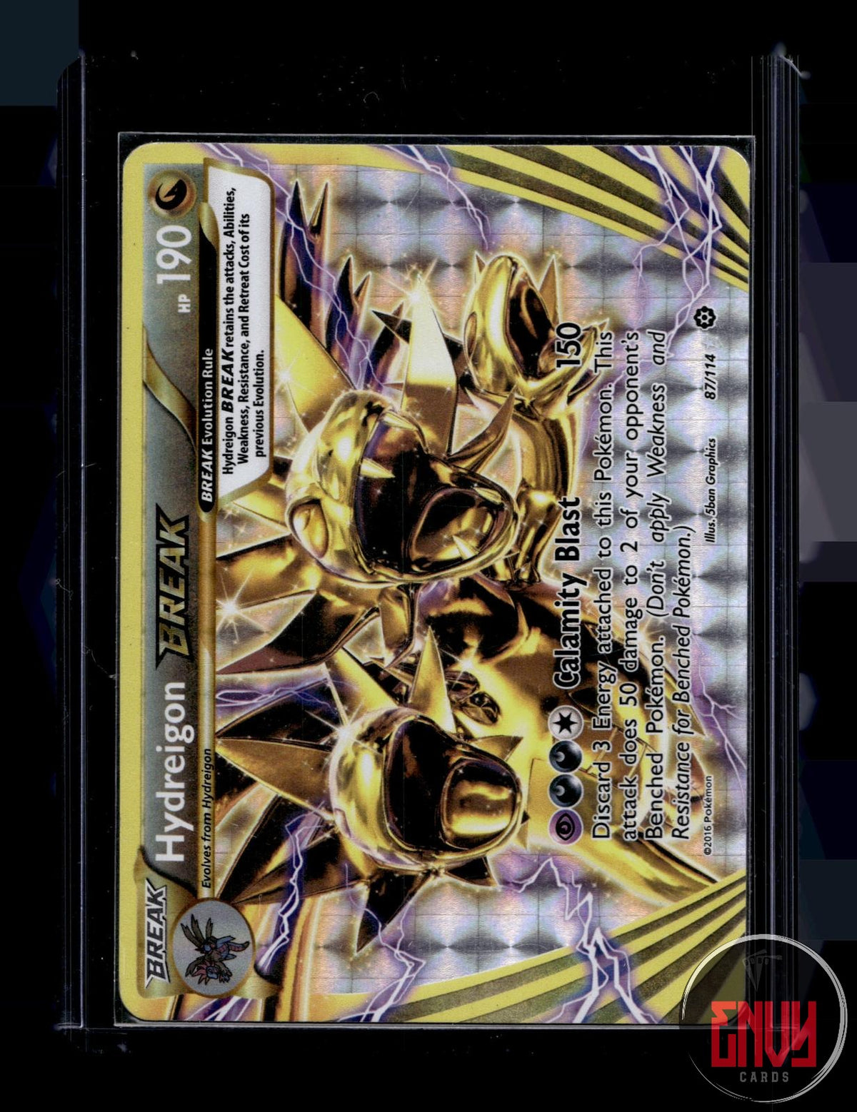 Hydreigon BREAK MP 87/114 BREAK Steam Siege Pokemon Holo