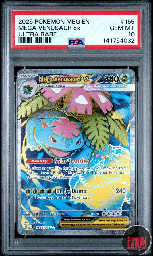 Mega Venusaur EX 155/132 Ultra Rare Mega Evolution Pokemon PSA 10