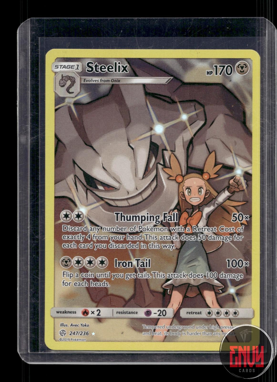 Steelix LP 247/236 SEC Cosmic Eclipse Pokemon Holo