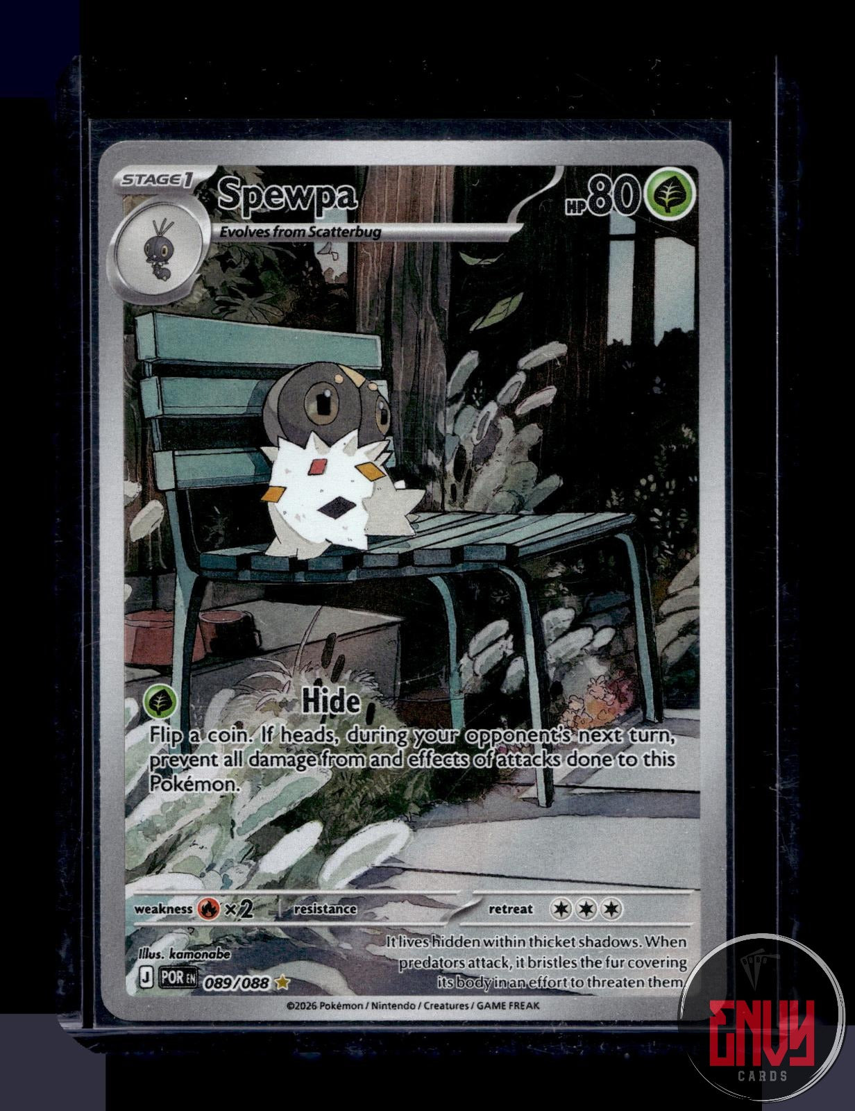 Spewpa Near Mint 089/088 Illustration Rare Perfect Order Pokemon