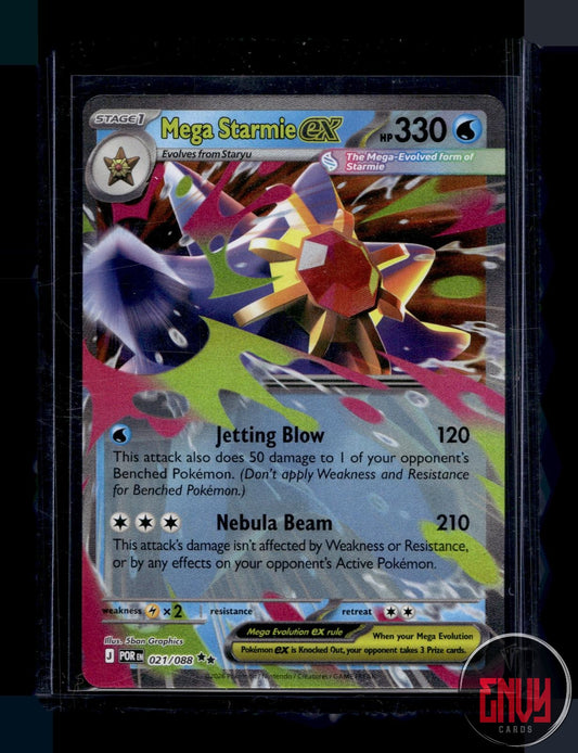 Mega Starmie ex Near Mint 021/088 Double Rare Perfect Order Pokemon