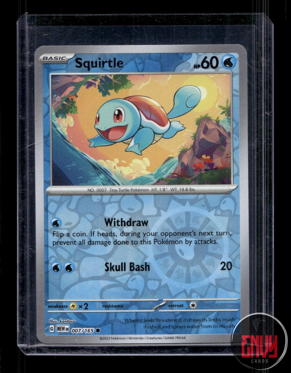 Squirtle NM 007/165 C 151 Pokemon Reverse Holo