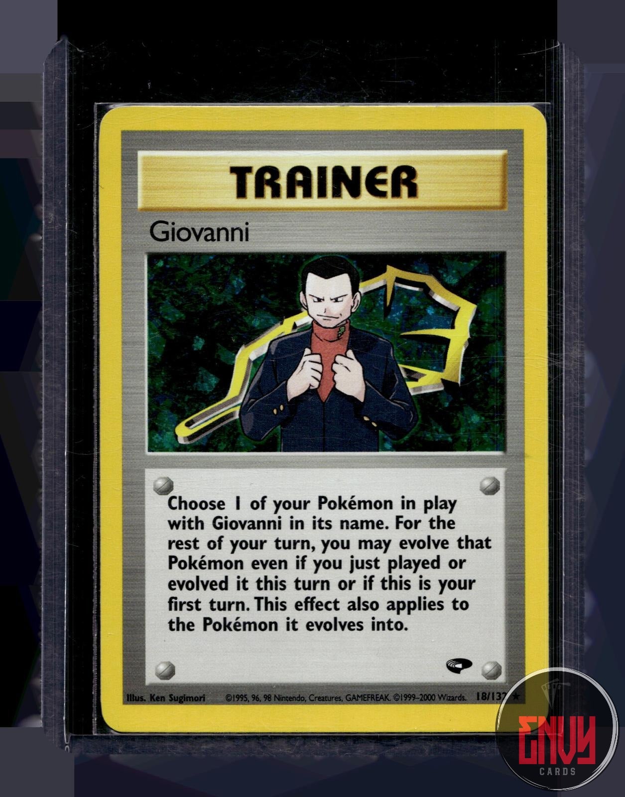 Giovanni Moderately Played 18/132 Rare Gym Challenge Pokemon Unlimited Holo