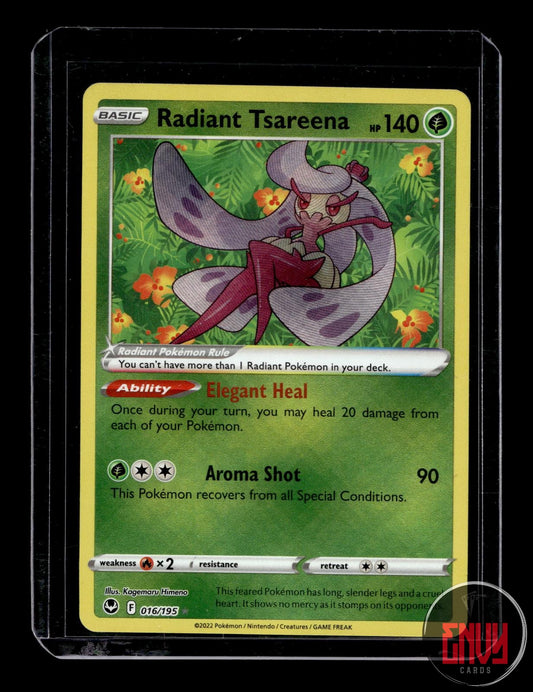 Radiant Tsareena Near Mint 016/195 Radiant Rare Silver Tempest Pokemon
