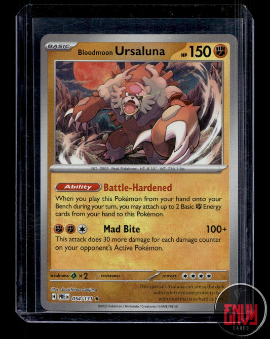 Bloodmoon Ursaluna (Master Ball) NM 054/131 Prismatic Evolutions Pokemon Holo