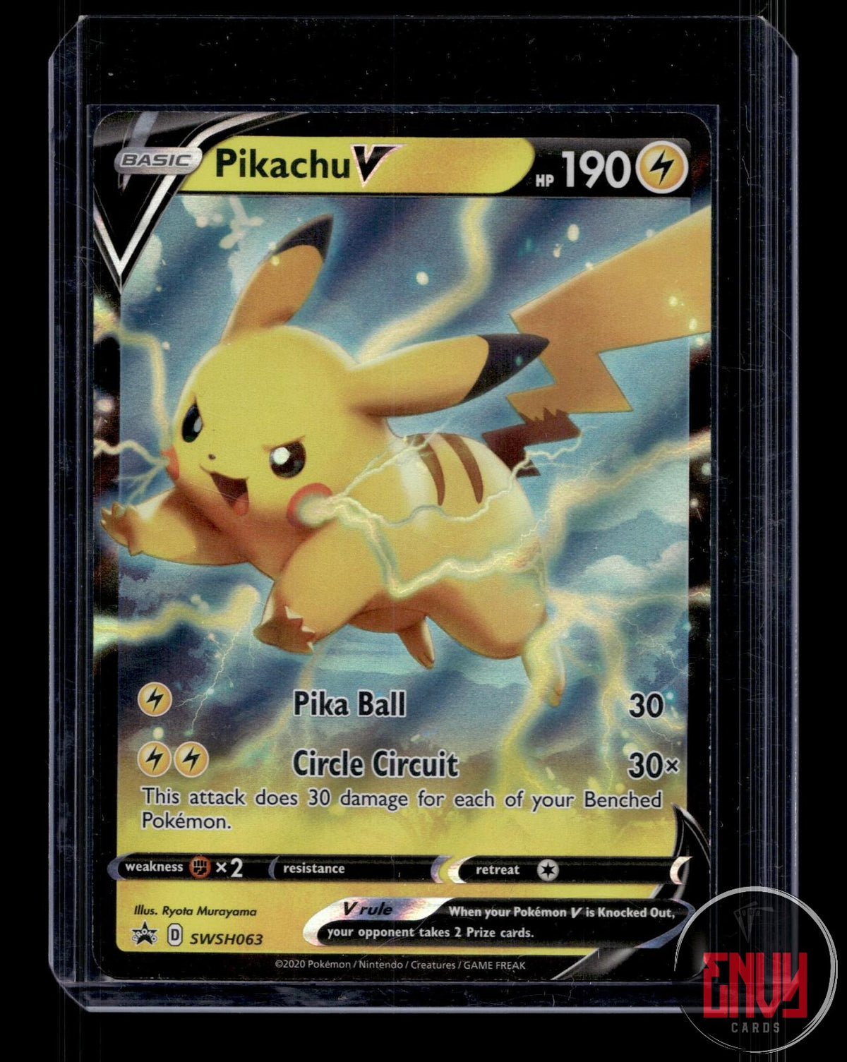 Pikachu V NM SWSH063 P Sword & Shield Promo Pokemon Holo