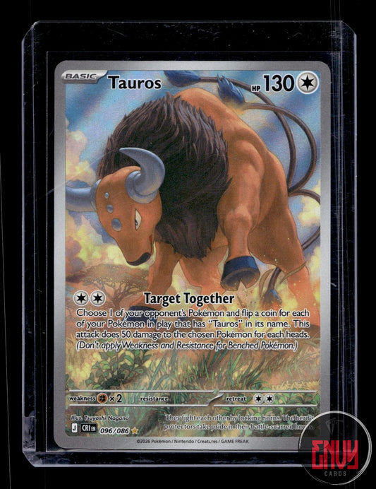 Tauros Near Mint 096/086 Shiny Rare ME04: Chaos Rising Pokemon