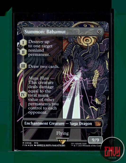 Summon: Bahamut (Borderless) NM 356 FINAL FANTASY Magic: The Gathering Foil
