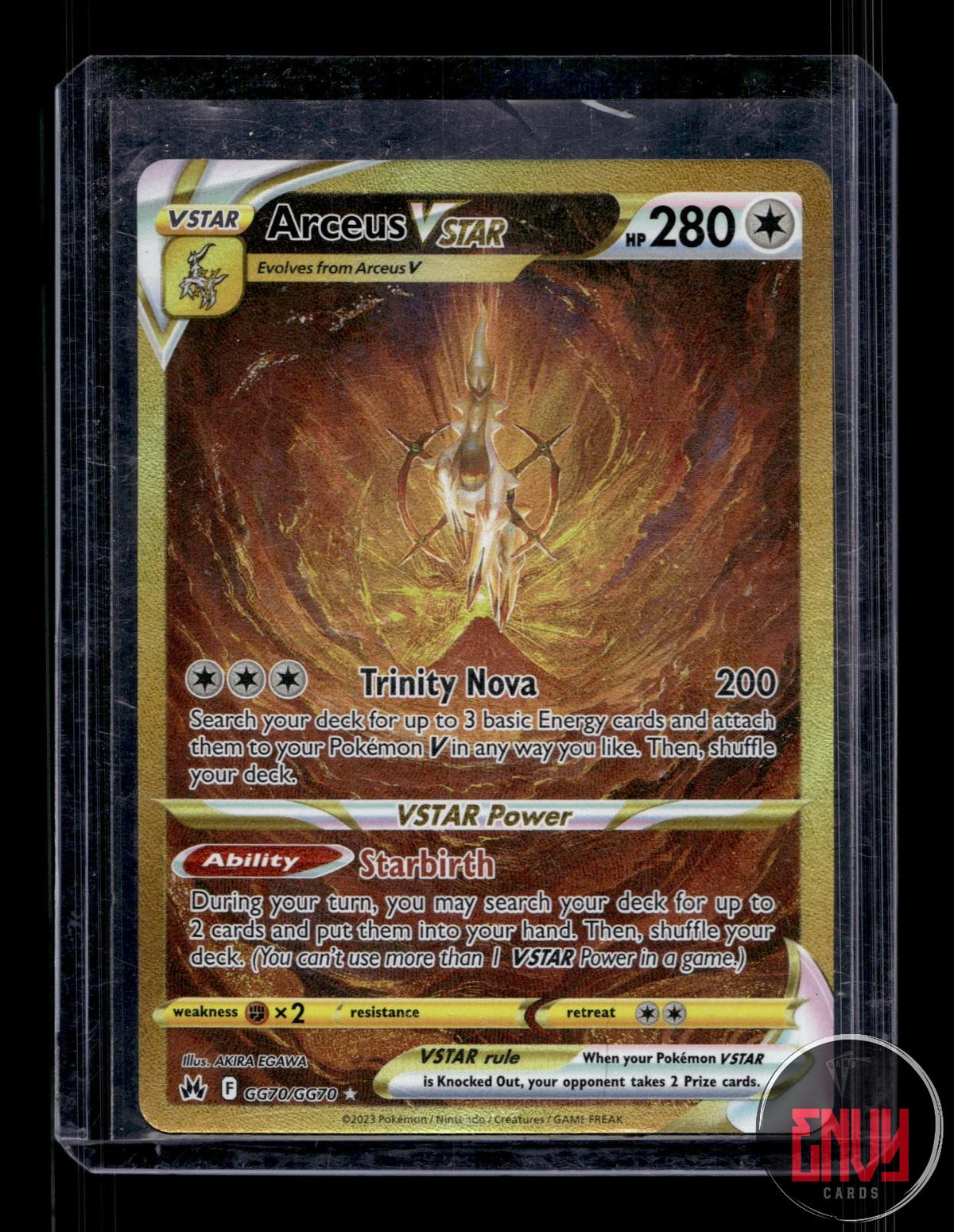 Arceus VSTAR NM GG70/GG70 SEC Crown Zenith Galarian Gallery Pokemon Holo