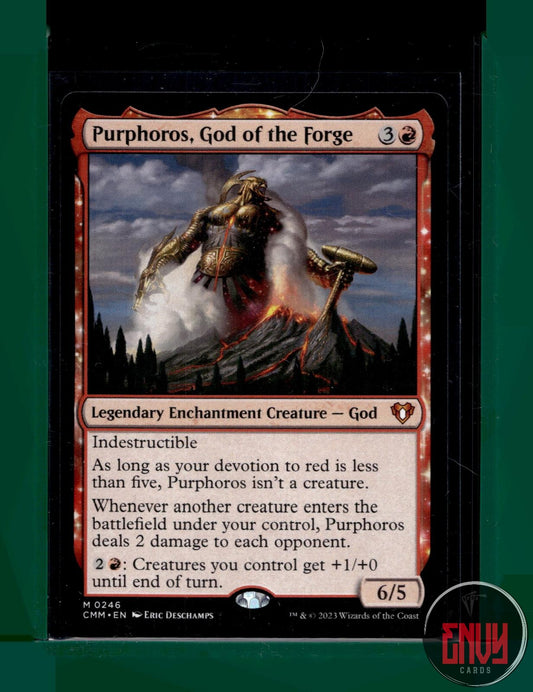 Purphoros, God of the Forge NM 246 Mythic Commander Masters Magic: The Gathering