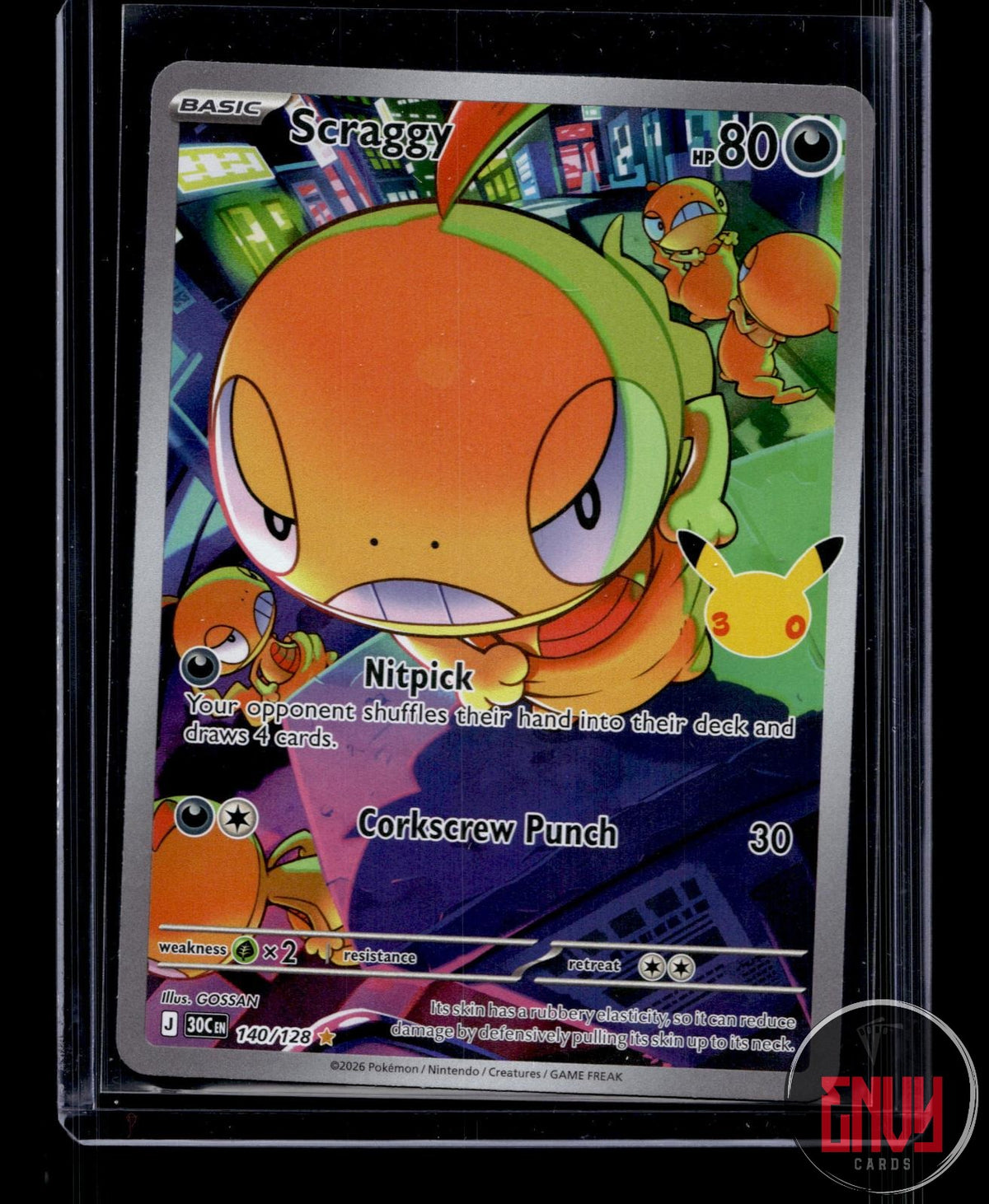 Scraggy NM 140/128 IR ME: 30th Celebration Pokemon Holo