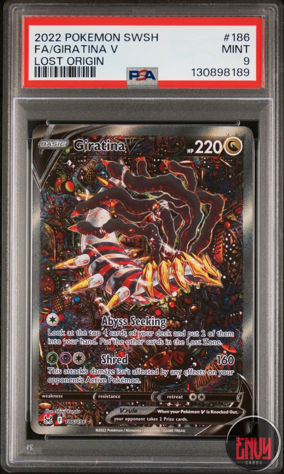 Giratina V 186/196 Lost Origin Pokemon PSA 9
