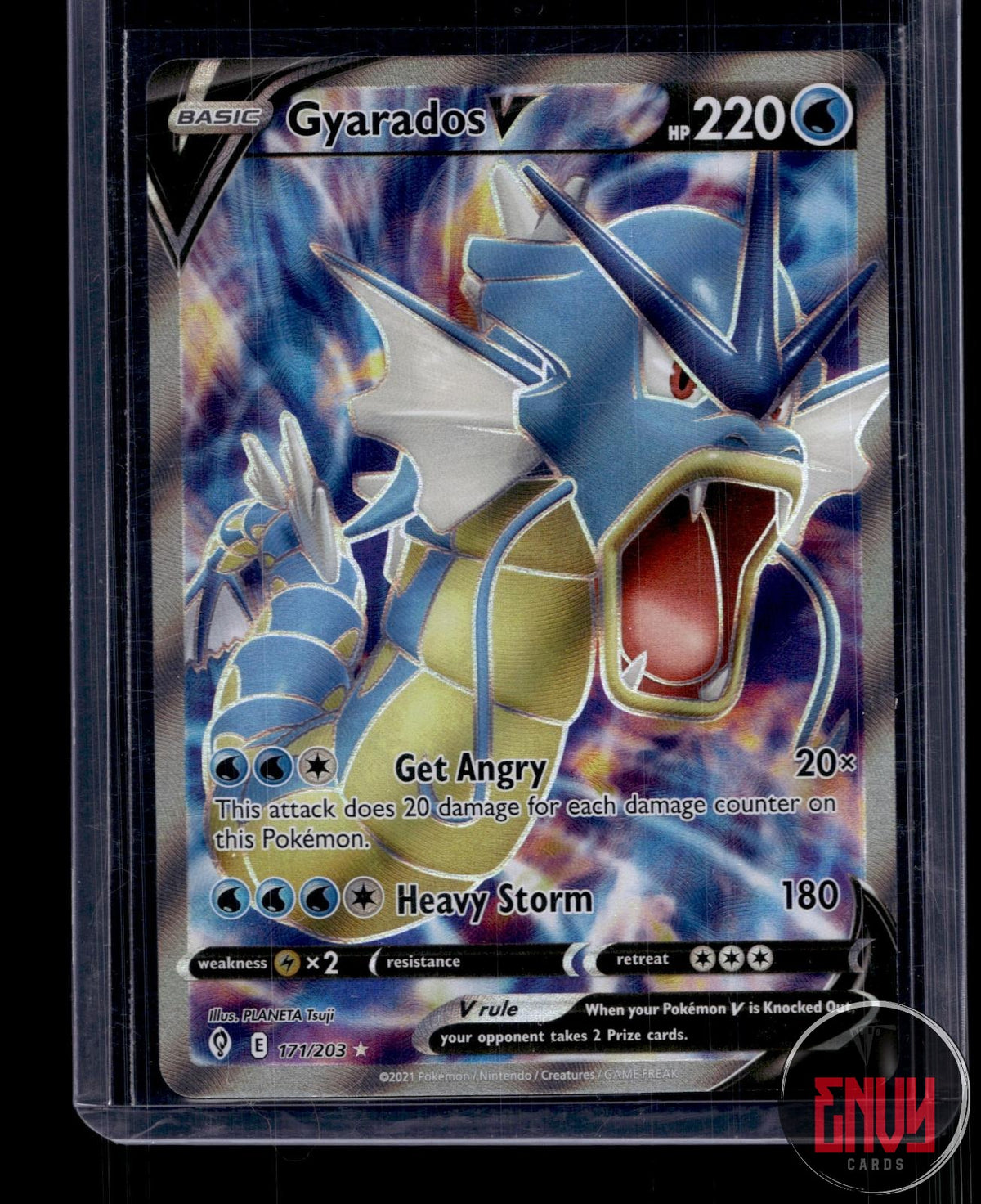 Gyarados V NM 171/203 UR Evolving Skies Pokemon Holo