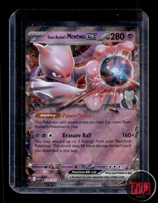 Team Rocket's Mewtwo ex Near Mint 079/217 Double Rare Ascended Heroes Pokemon