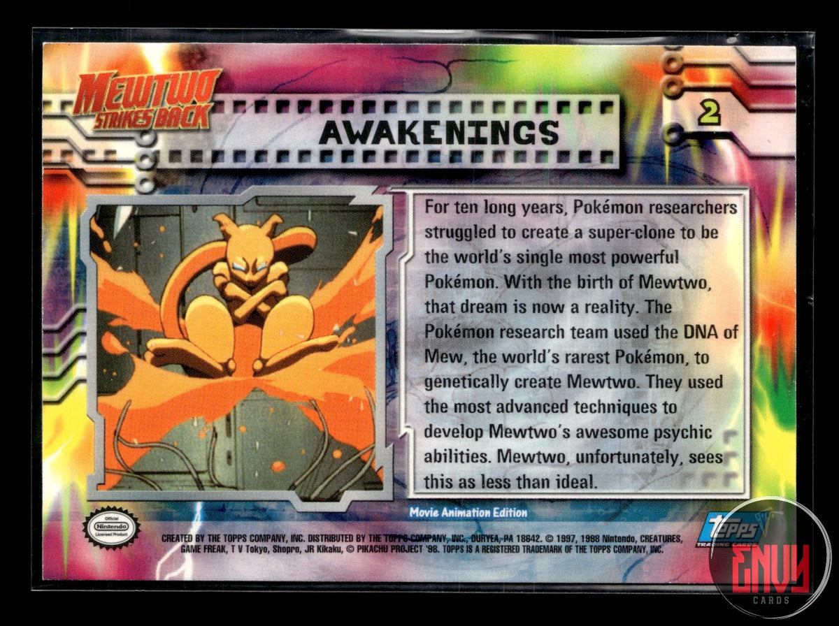 Awakenings LP #2 Topps The First Movie Trading Cards Pokemon FOIL