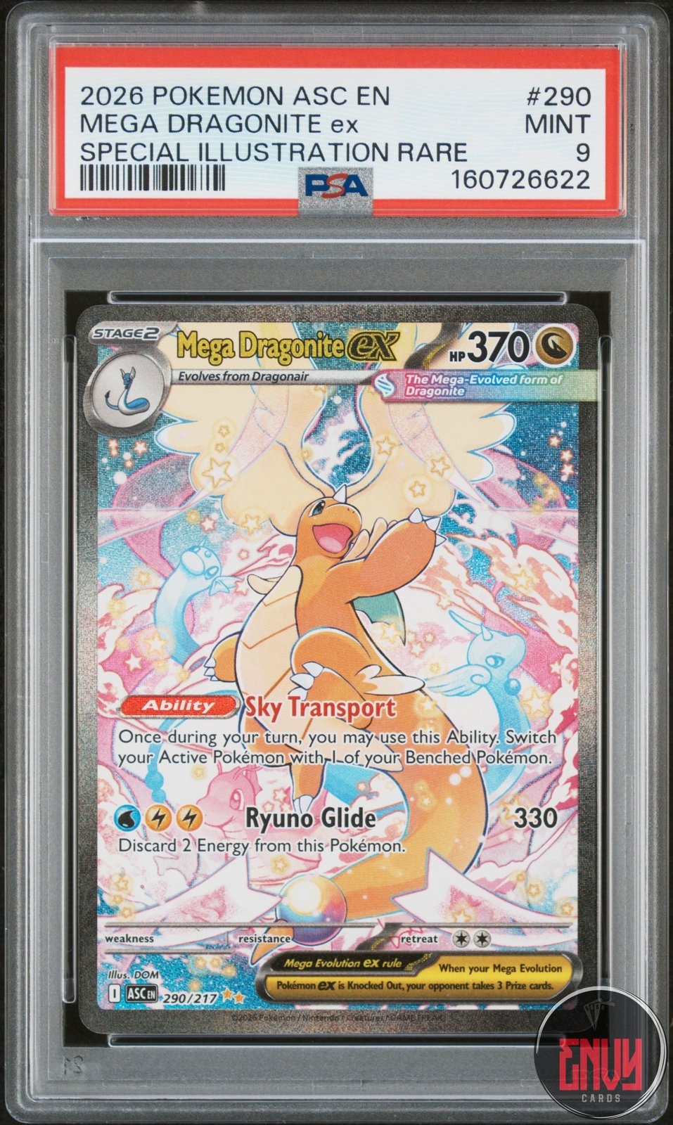 Mega Dragonite EX 290 Special Illustration Rare Pokemon PSA 9 Mint