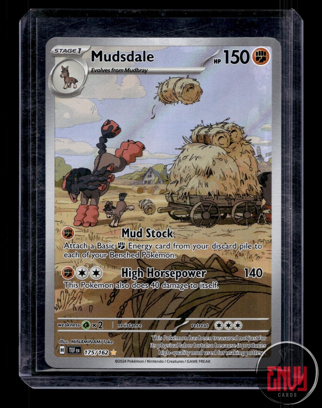 Mudsdale Near Mint 175/162 Illustration Rare Temporal Forces Pokemon