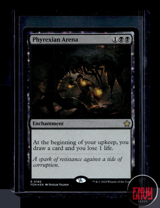 Phyrexian Arena Lightly Played 180 Rare Foundations Foil