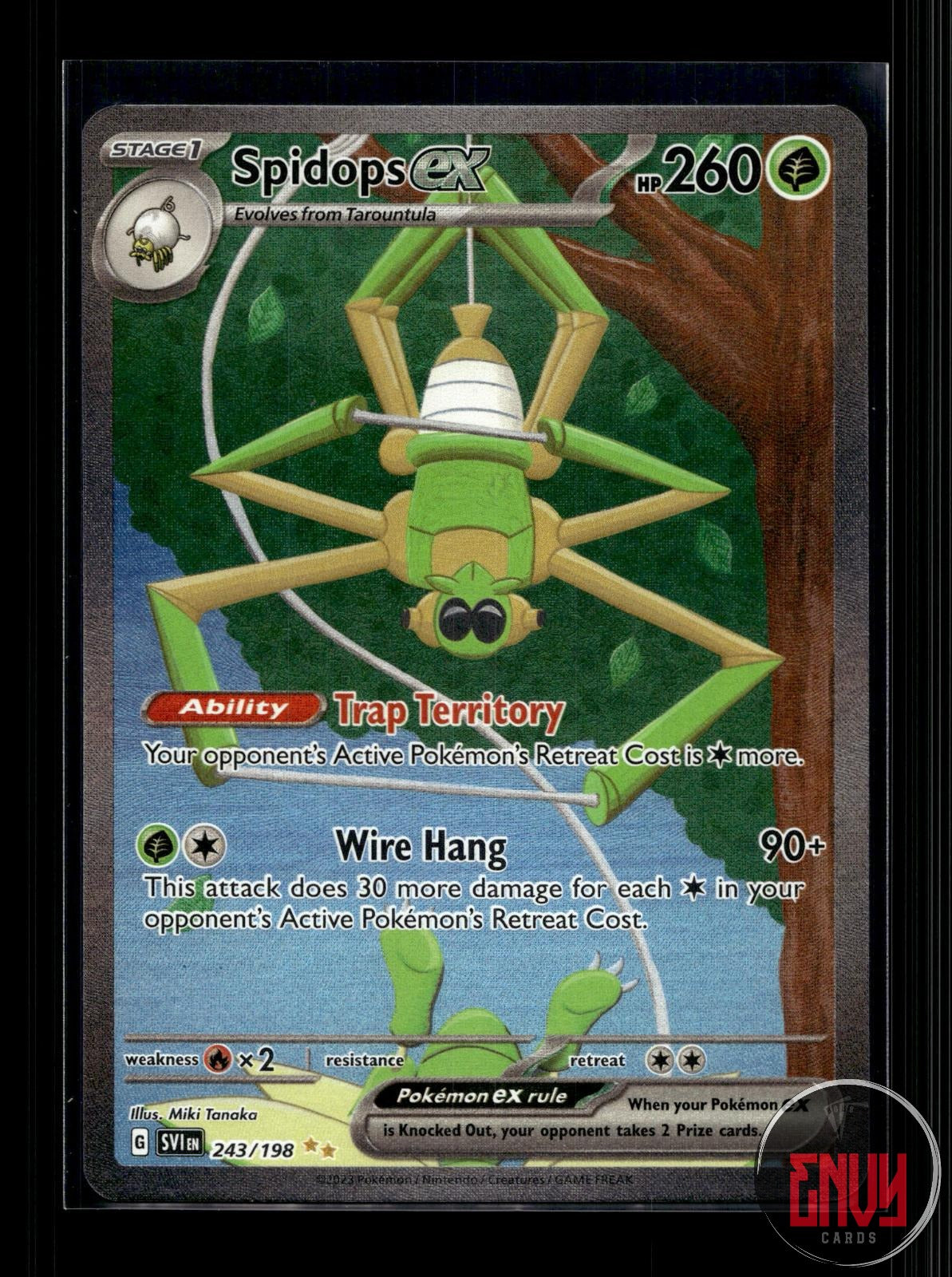 Spidops ex LP 243/198 SIR Scarlet & Violet Pokemon Holo