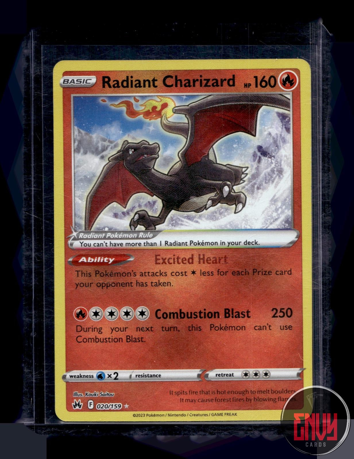 Radiant Charizard Near Mint 020/159 Radiant Rare Crown Zenith Pokemon