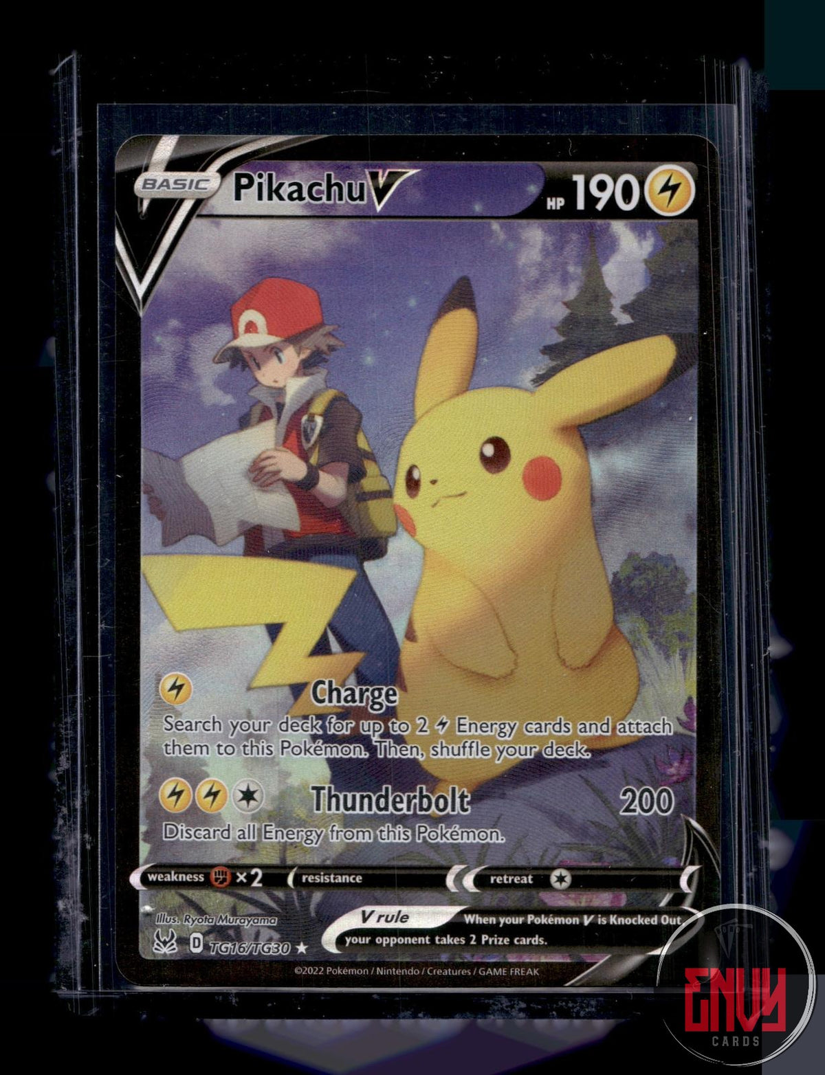 Pikachu V NM TG16/TG30 V Rare Lost Origin Trainer Gallery Pokemon Holo
