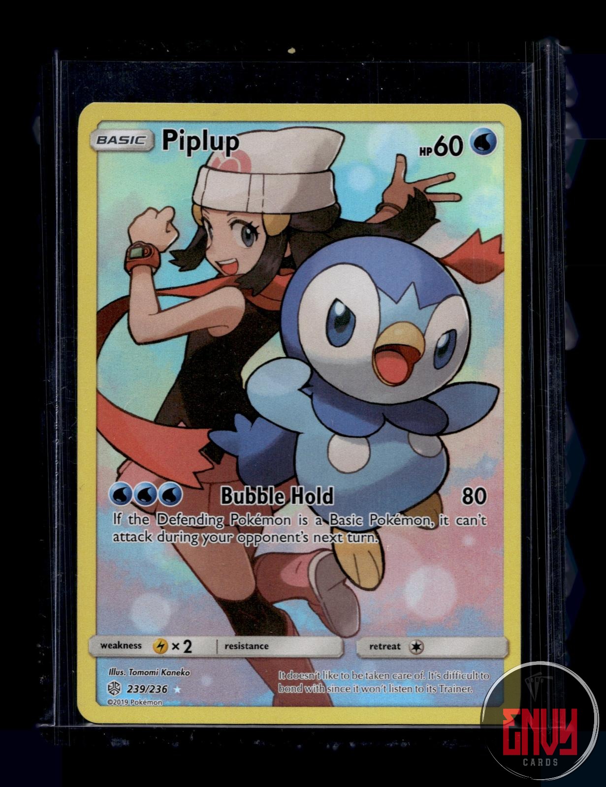 Piplup Near Mint 239/236 Secret Rare Cosmic Eclipse Pokemon Holo
