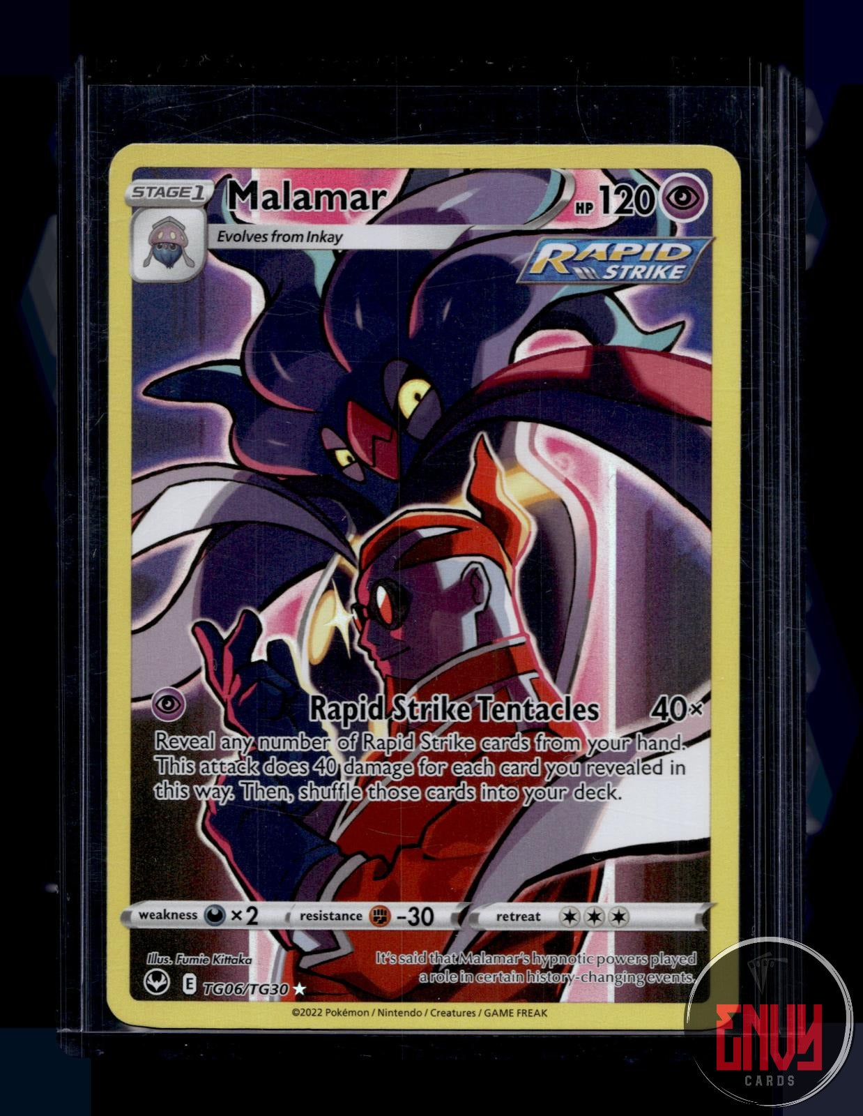 Malamar NM TG06/TG30 Silver Tempest Trainer Gallery Pokemon Holo