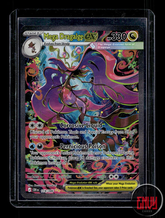Mega Dragalge ex NM 118/086 Special Illustration Rare Chaos Rising Pokemon