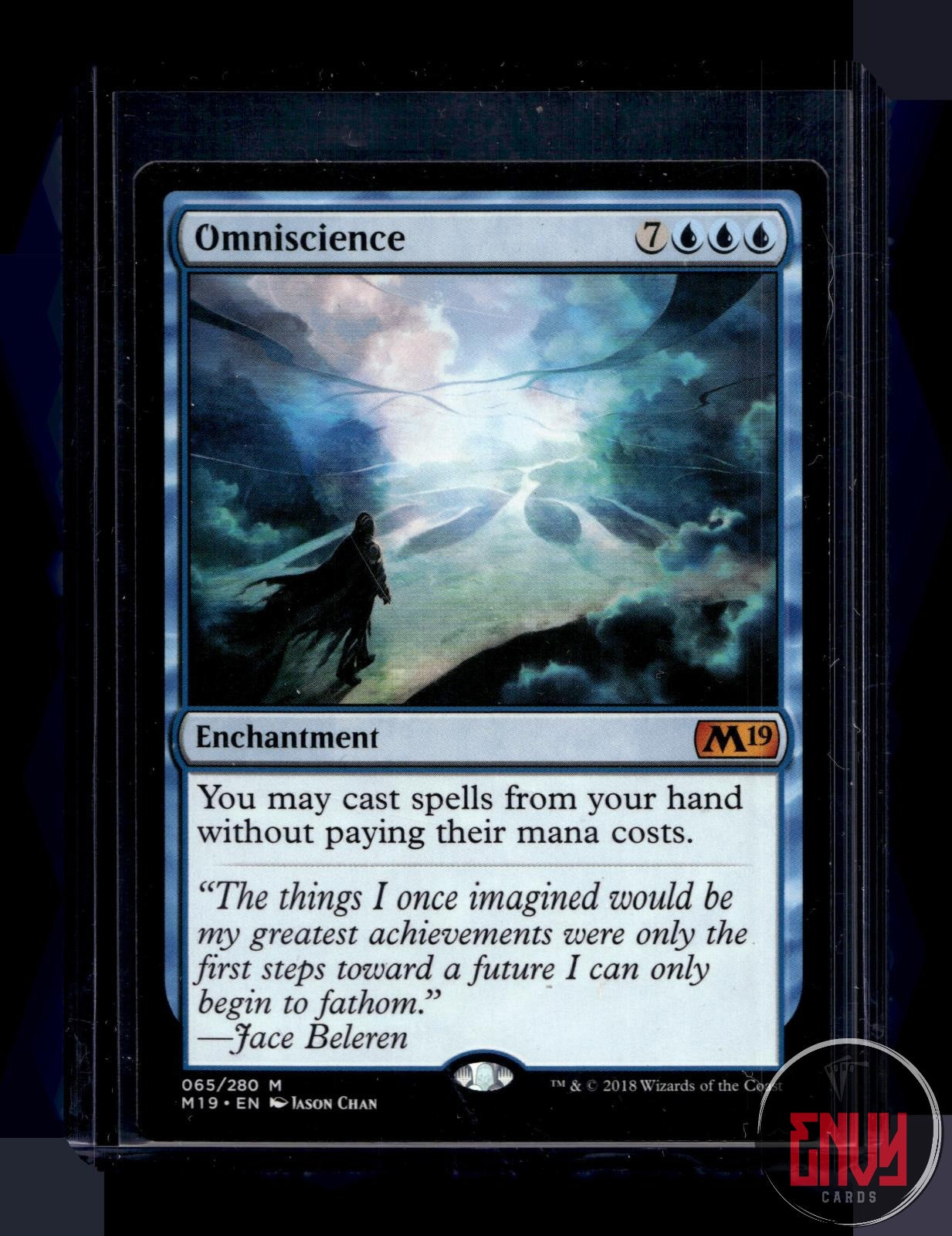 Omniscience Lightly Played 65 Mythic Core Set 2019 Magic: The Gathering