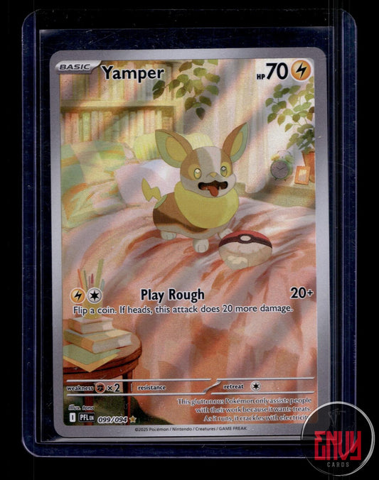 Yamper Near Mint 099/094 Illustration Rare Phantasmal Flames Pokemon