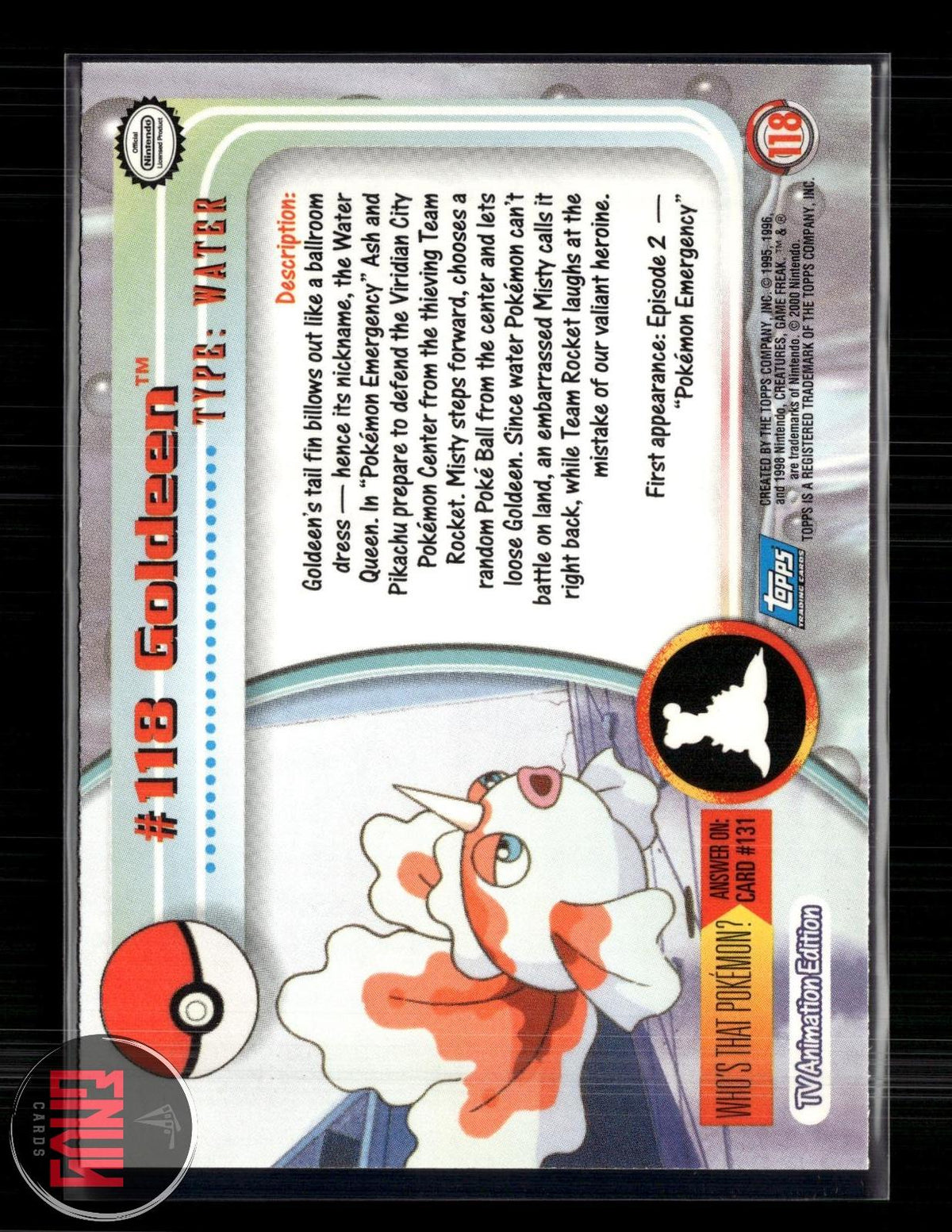 Goldeen LP #118 Topps Trading Cards Series 3 Pokemon