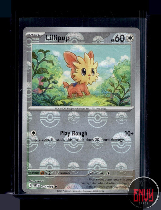 Lillipup (Poke Ball Pattern) Near Mint 074/086 Common White Flare Pokemon