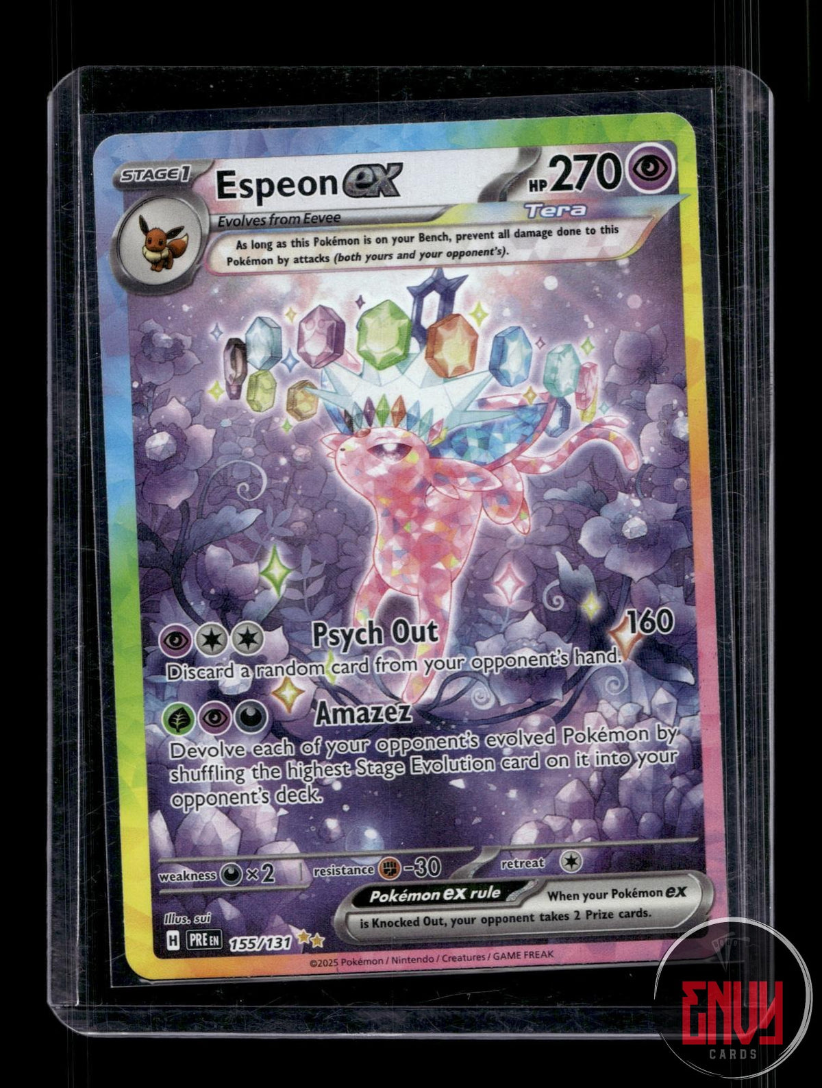 Espeon ex NM 155/131 SIR Prismatic Evolutions Pokemon Holo