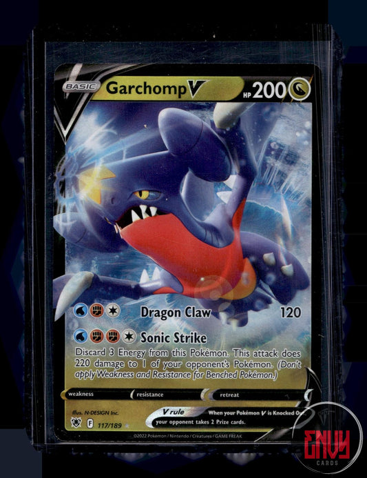 Garchomp V Near Mint 117/189 V Rare Astral Radiance Pokemon Holo