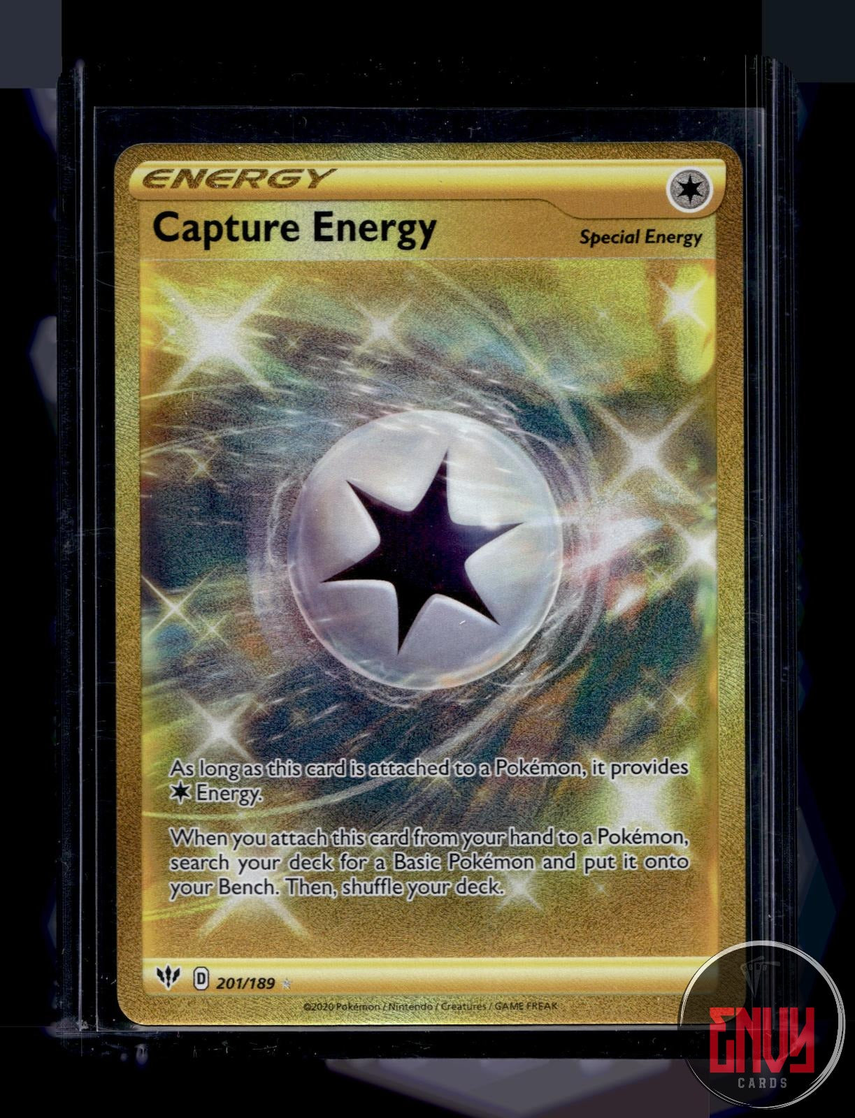 Capture Energy Near Mint 201/189 Secret Rare Darkness Ablaze Pokemon