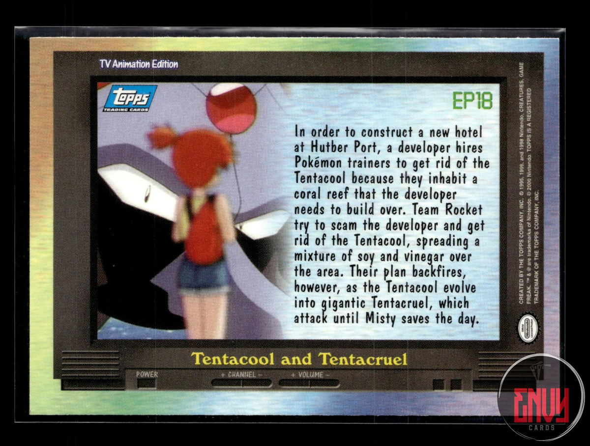 EP18 Tentacool and Tentacruel LP #140 Topps Trading Cards Series 2 Pokemon