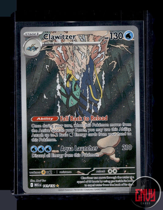 Clawitzer Near Mint 141/132 Illustration Rare Mega Evolution Pokemon