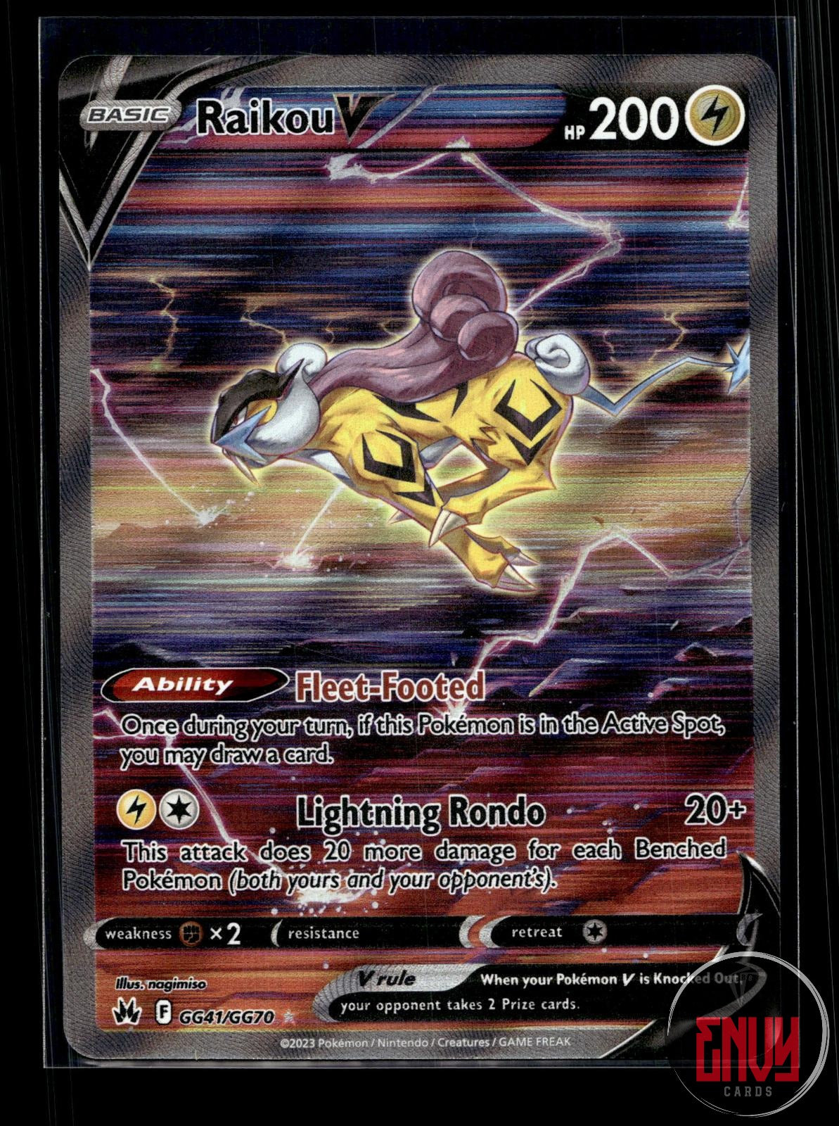 Raikou V NM GG41/GG70 UR Crown Zenith Galarian Gallery Pokemon Holo