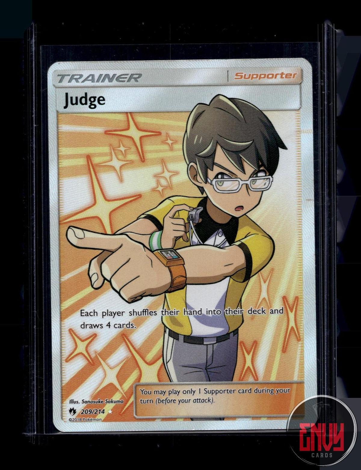 Judge DMG 209/214 UR Lost Thunder Pokemon Holo