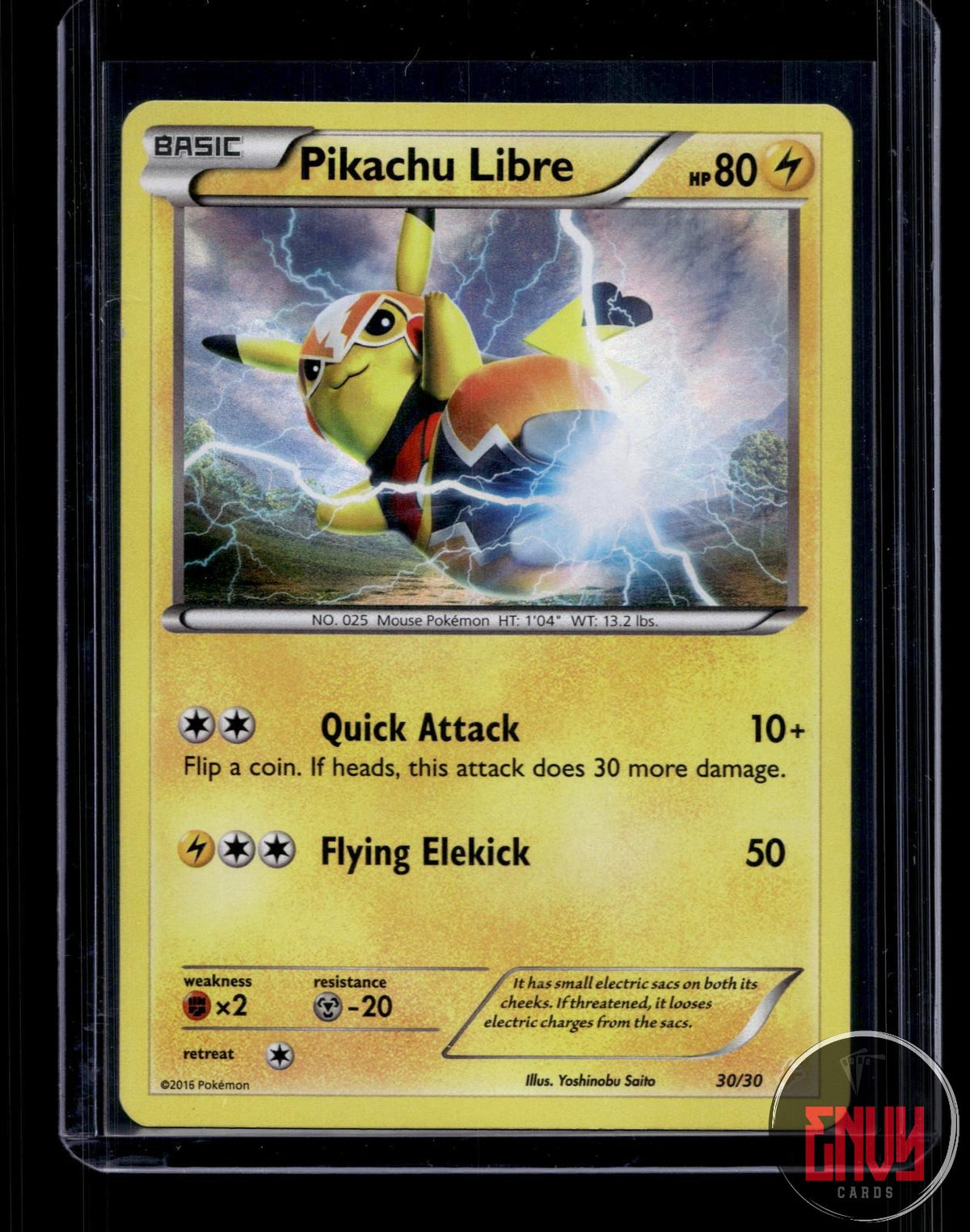 Pikachu Libre (30 HP 30/30 XY Trainer Kit: Pikachu Libre & Suicune Pokemon Holo